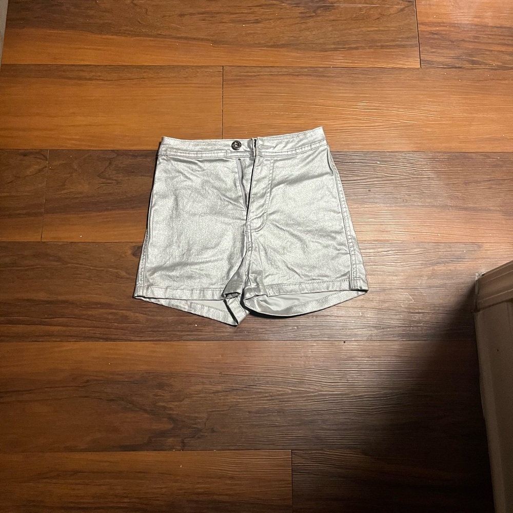 Chic Silver Jean Shorts for Women